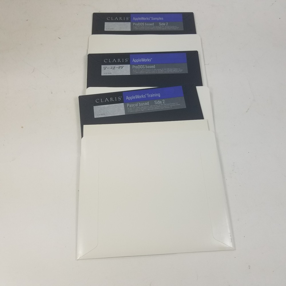 Claris Appleworks Software ProDOS based 5.25 Disks