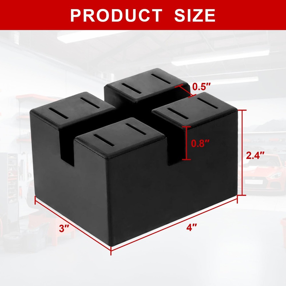 Pinch Weld Jack Pad for QuickJack, 4 Pack 5000 lbs Load Capacity Solid Pinch-...