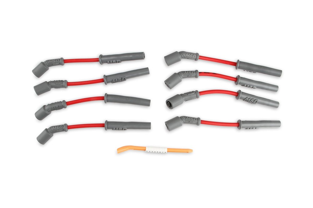 MSD 32819 Super Conductor Spark Plug Wire Set, Red