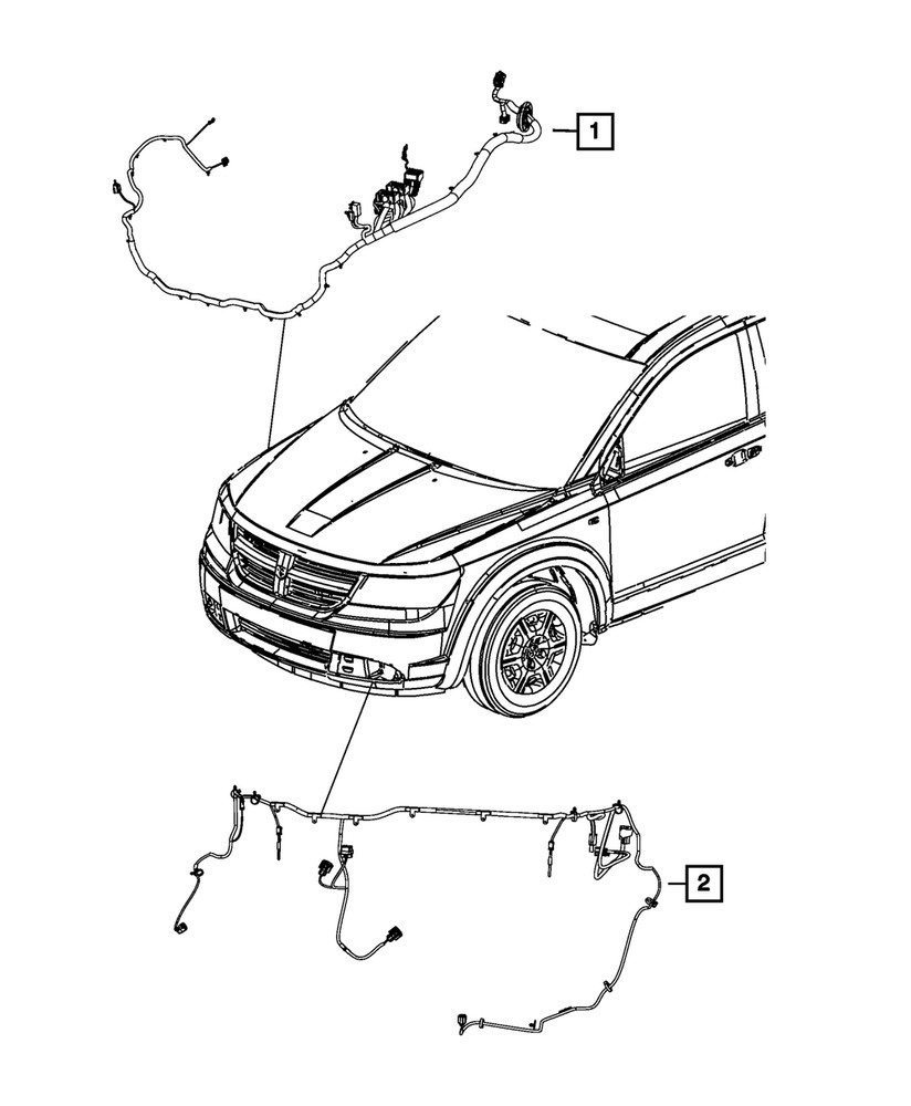Genuine Mopar Front End Module Wiring 68437779AA