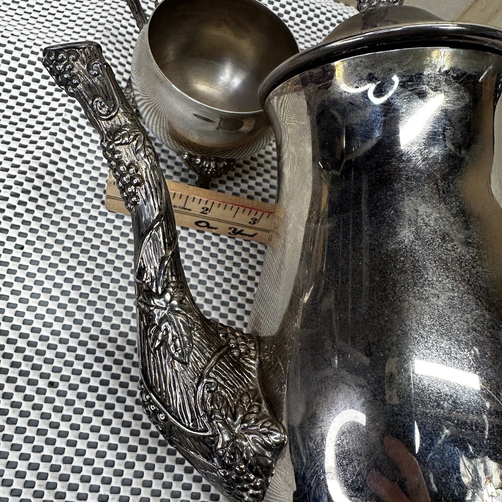 Silver Plated Tea/coffee Set Goth/victorian/dark Decor