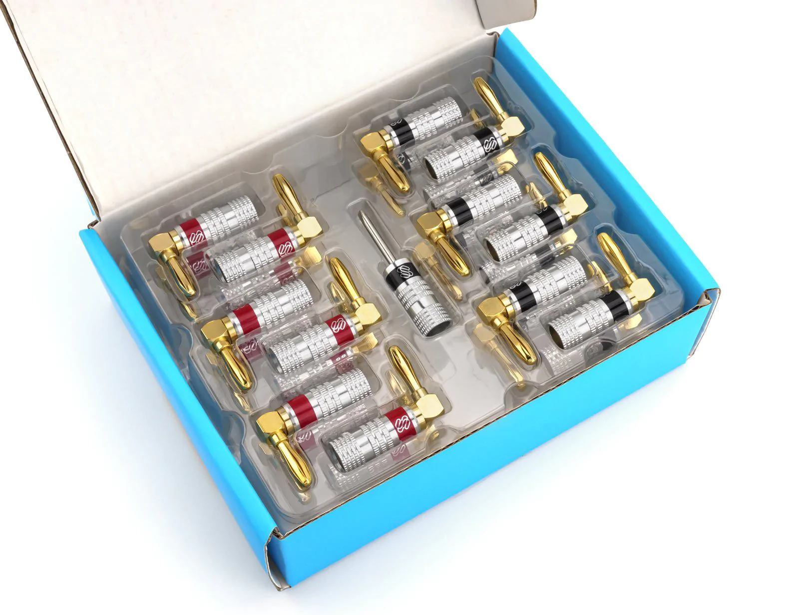 Silverback Banana Plugs with Right Angle Connectors