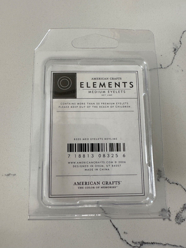 American Crafts Premium Elements Medium Key Lime Eyelets 50+ PCs Scrapbooking