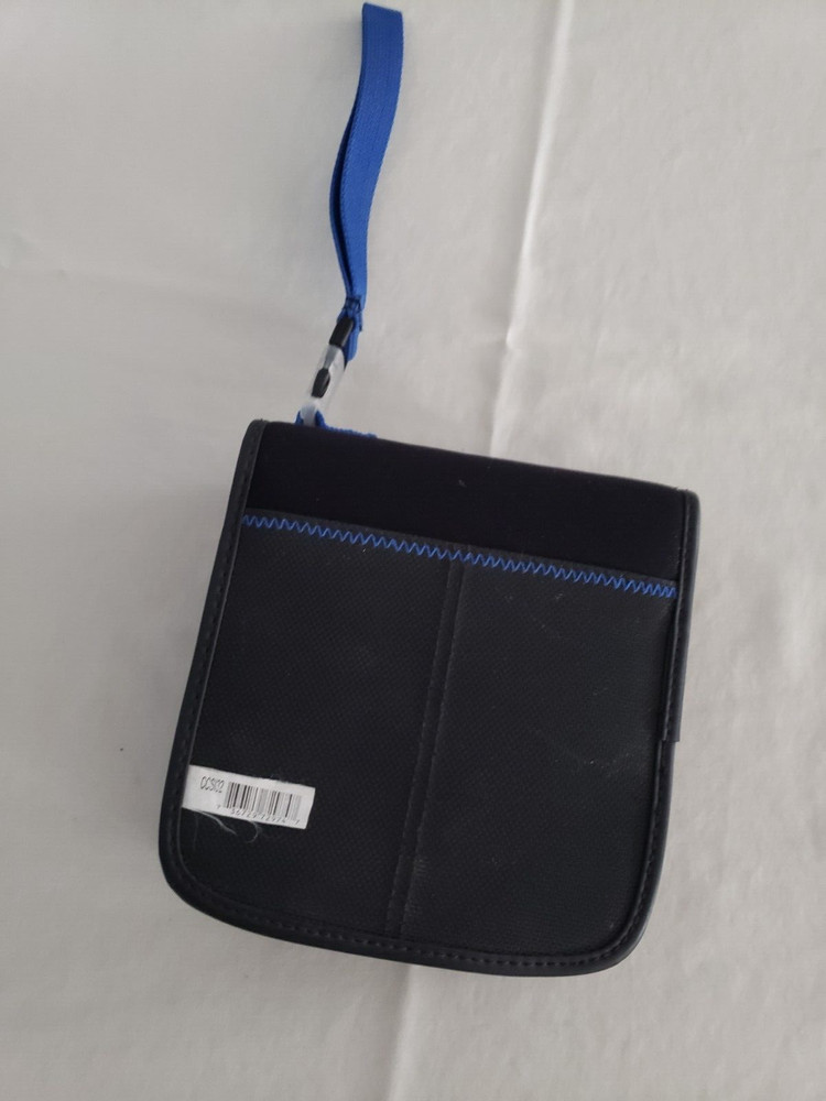 CD Projects - 30 CD/DVD case / Holder - Blue & Black with Carry Strap & Zipper