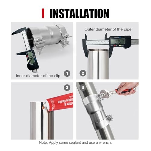 2.5 to 3 Inch Exhaust Adapter, 2.5" ID to 3" ID Exhaust 2.5" - 3" (2pcs)