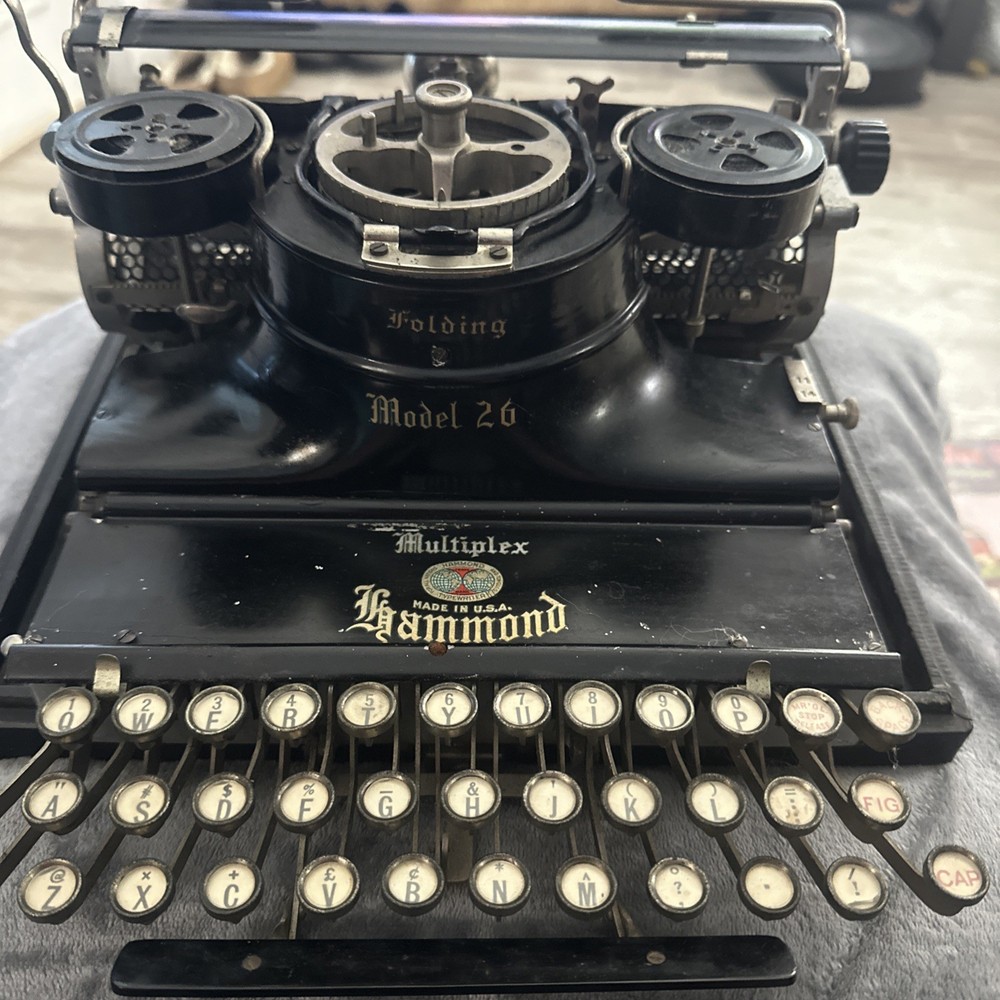 Hammond Multiplex Folding Typewriter Model 26 1920 Very Rare & Very Nice Cond
