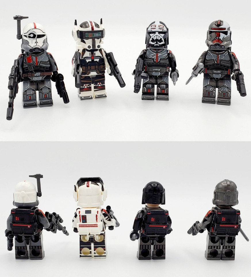Bad Batch Custom Star Wars Minifigure Lego Clone Force 99 Elite Black Commandos