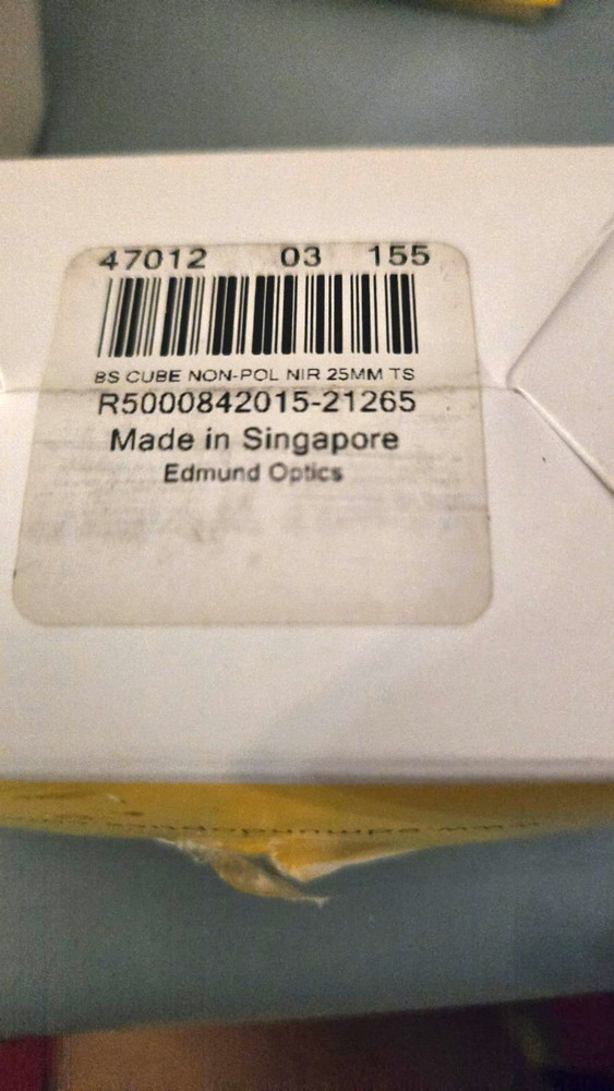 Edmond Optics Non-Polarizing Cube Beamsplitter