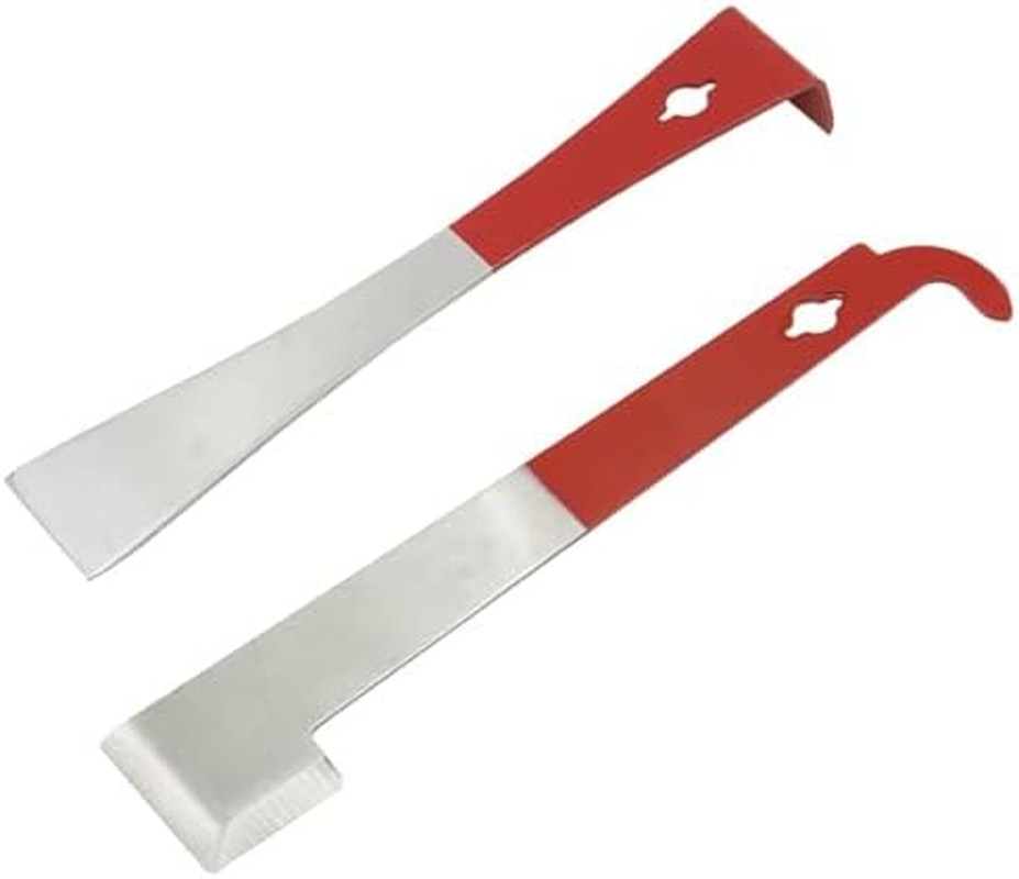 2PCS Stainless Steel Bee Hive Scraper,Bee Hive Tool Beekeeping Scraper,J Hook