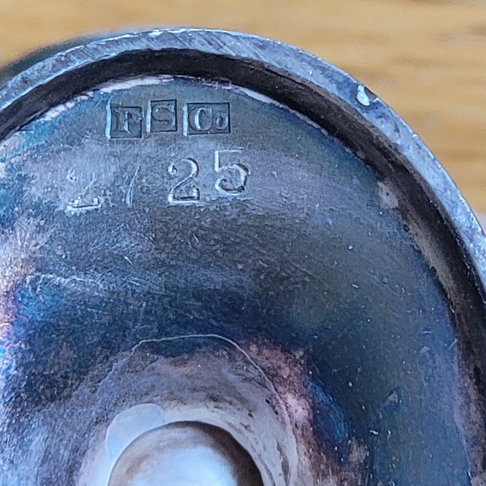 Vintage PS Co Silver Creamer Pitcher 5 In