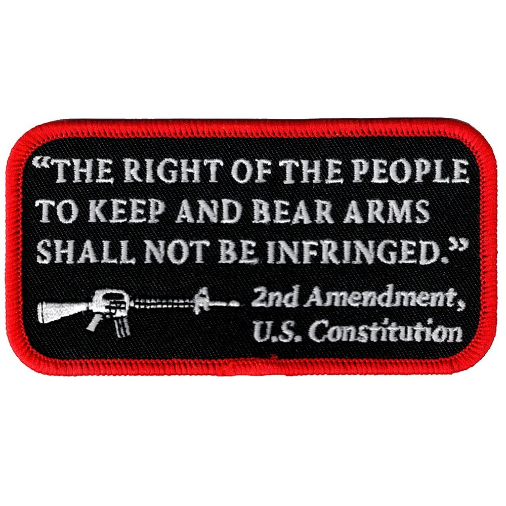 2nd AMENDMENT PATCH US CONSTITUTION GUN RIGHTS embroidered iron-on SECOND 2A