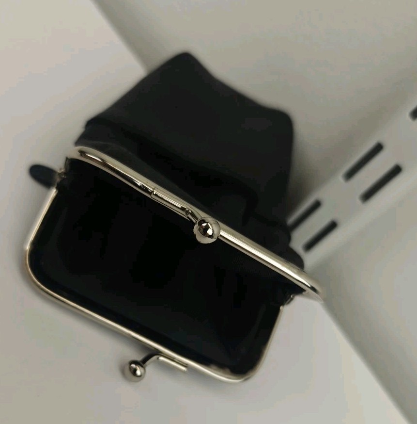 BUXTON Leather Cigarette Case, Black Silver