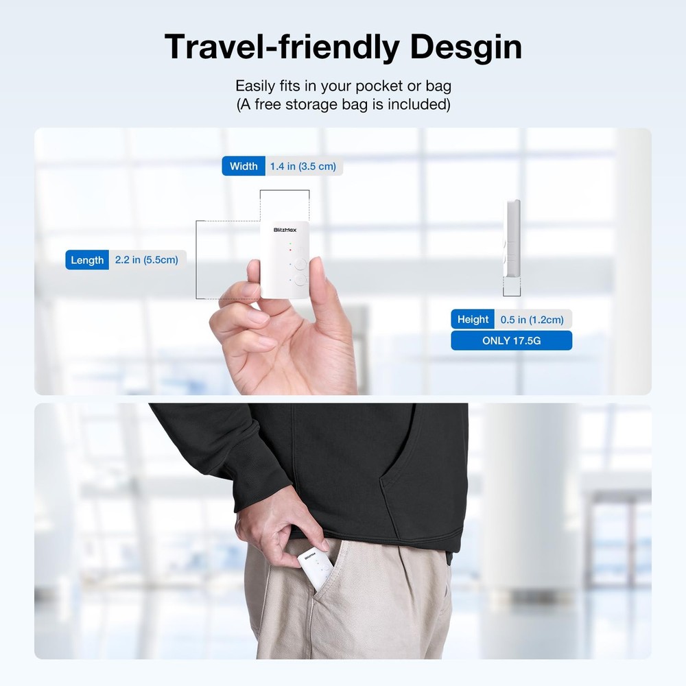 Bluetooth 5.3 Adapter Transmitter/Receiver 2-in-1 Mini Wireless with 3.5mm Au...