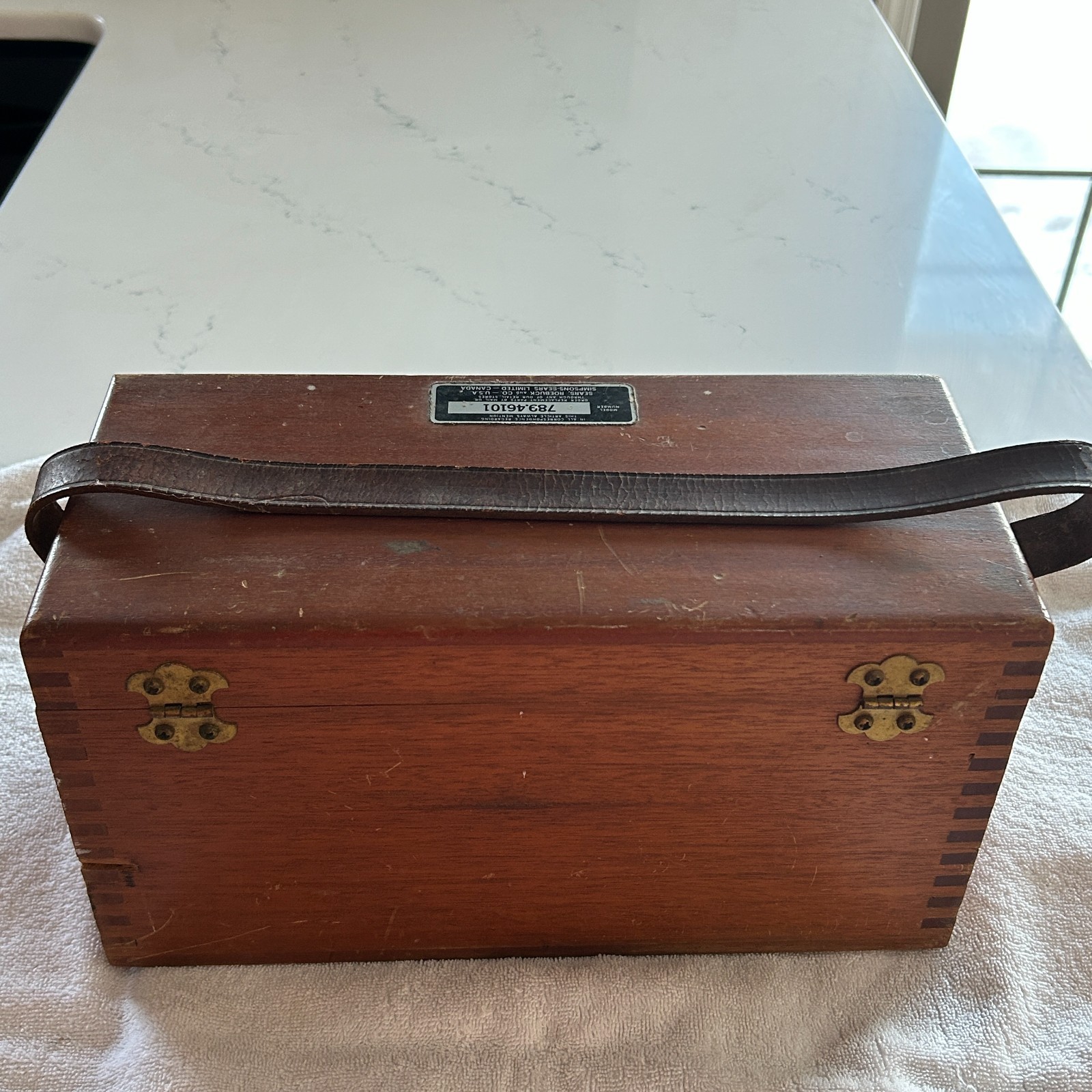 Vintage 1960's USA Craftsman Surveying Transit with Sear Roebuck Wooden Case