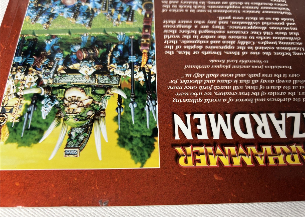 GAMES WORKSHOP: WARHAMMER LIZARDMEN, Rulebook Supplement Codex, 2003
