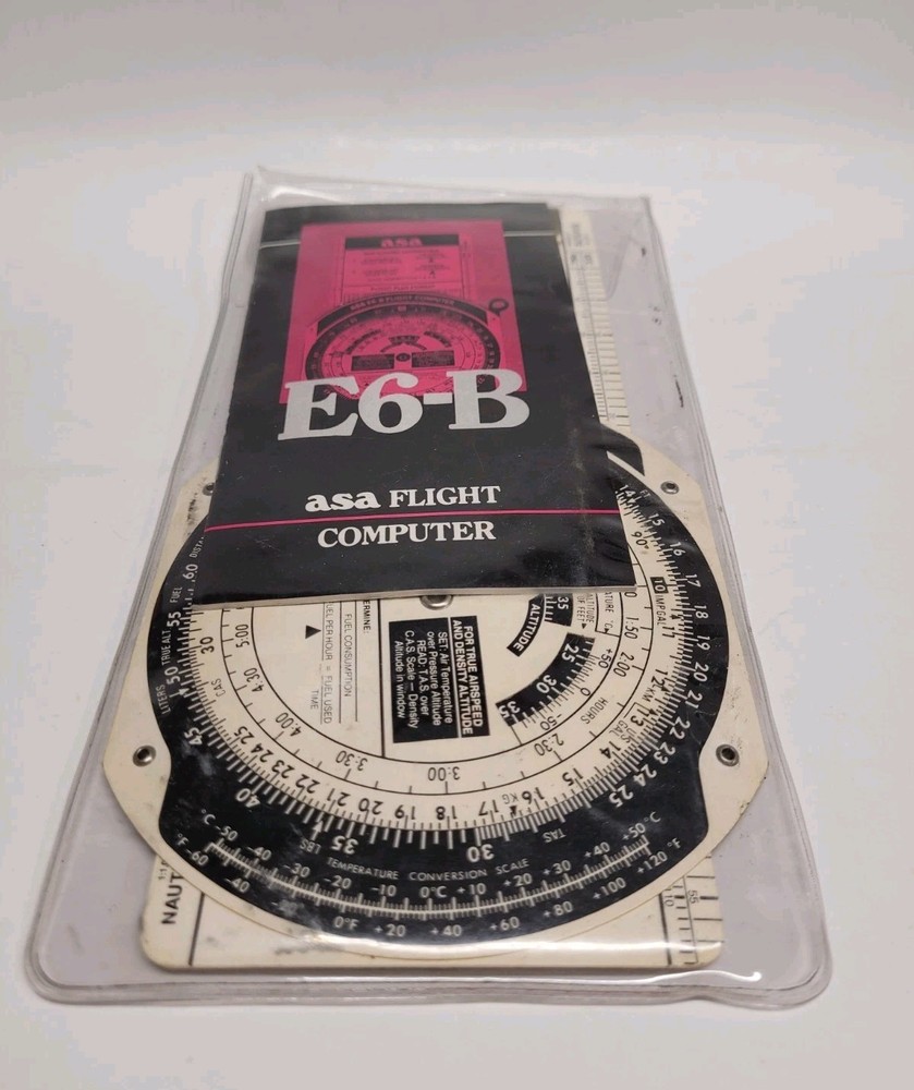 ASA Flight E6-B Computer With Manual And Plastic Case