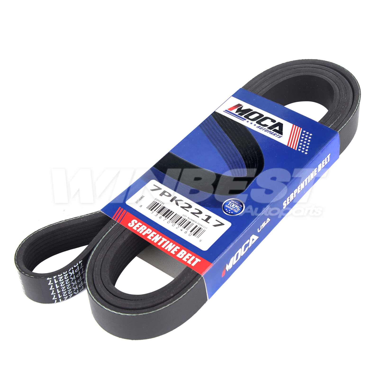 7PK2217 Serpentine Belt w/Tensioner 38378 for Nissan Frontier NV1500 NV2500 4.0L