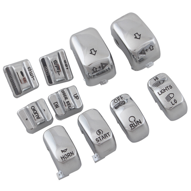 Fit For Harley Touring Model Chrome Hand Control Switch Housing Cap Button Cover
