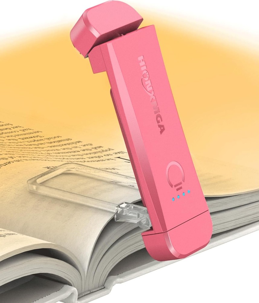Rechargeable Clip On Book Reading Light Pink