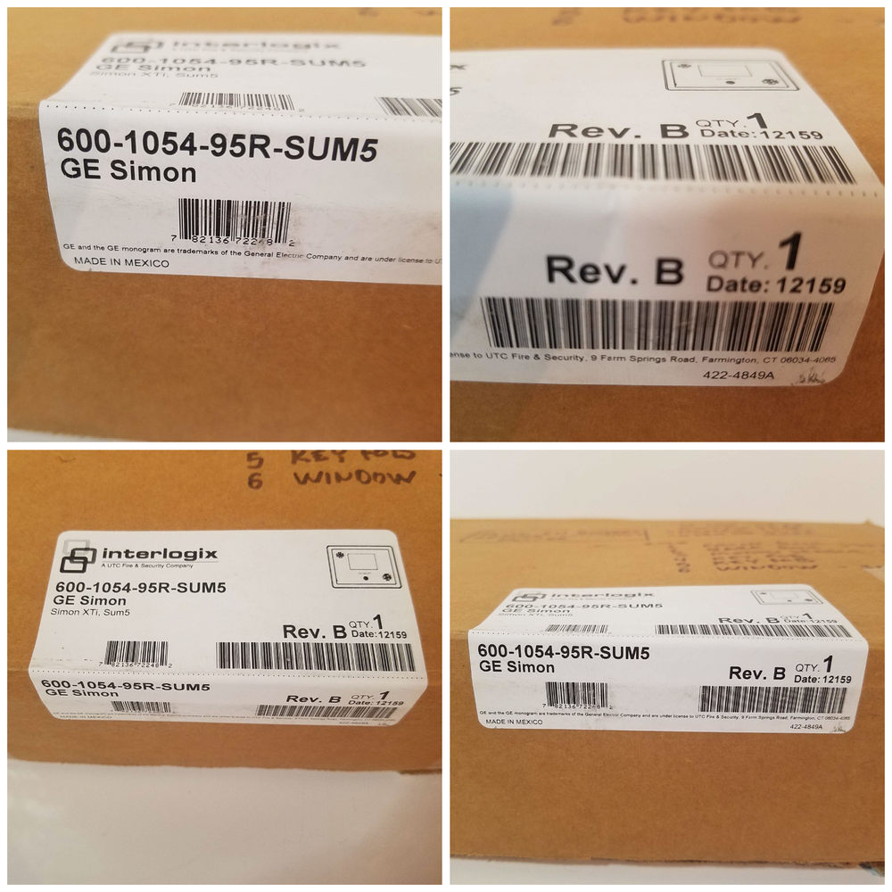 GE Simon XTi Security System, 600-1054-95R-12, Interlogix, with AC Power Cable
