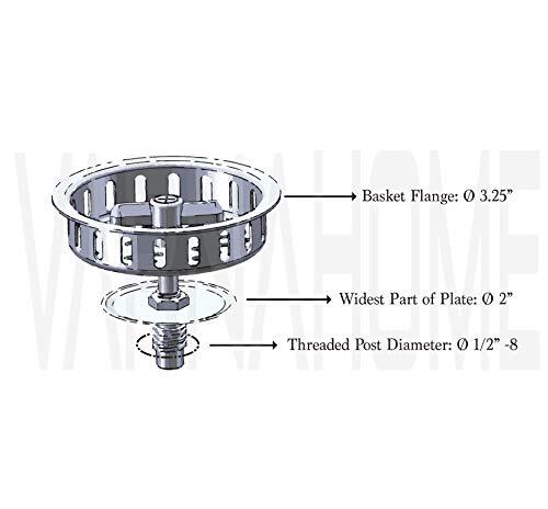 Twist Lock Basket Strainer Replacement Premium 304 Stainless Steel Constructi...