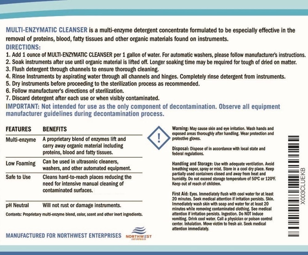 Neutral pH Ultrasonic Enzymatic Cleaner Solution - 1 Gallon for All Instruments
