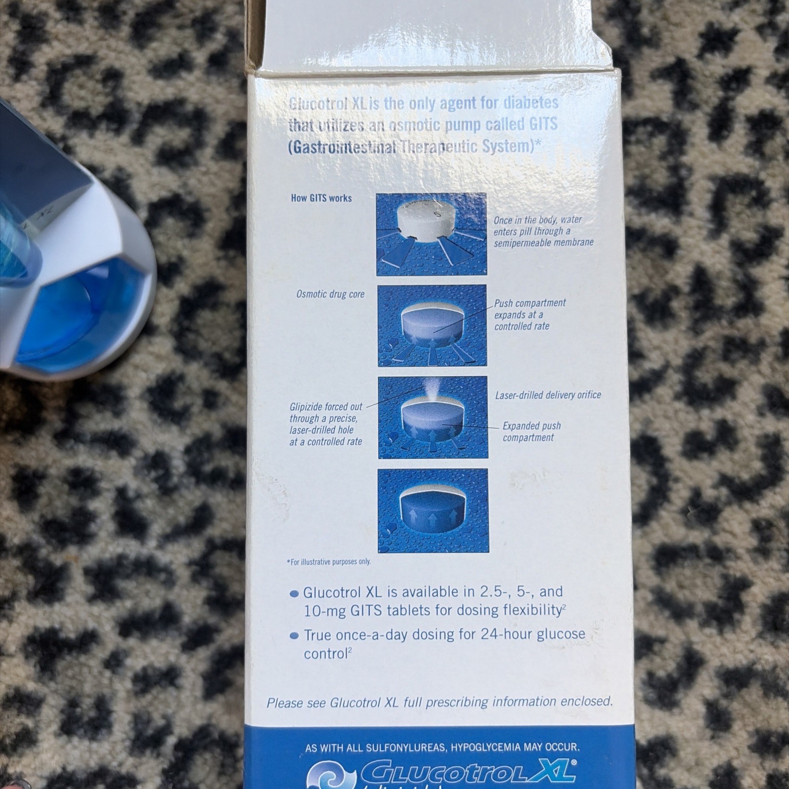 2001 Pfizer Glucotrol XL GITS Technology Desk Clock Promo Liquid Motion Untested