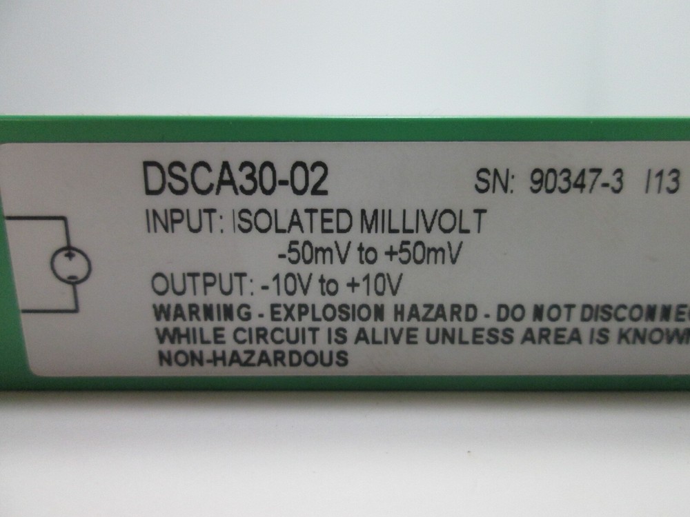 Dataforth DSCA30-02 Analog Voltage Input Signal Conditioner, Power: 15-30VDC