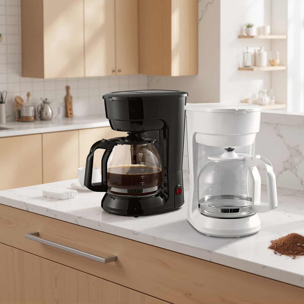 Black 12-Cup Drip Coffee Maker