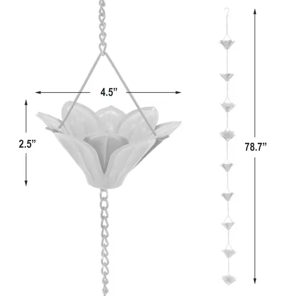 Rain Chain with Flowers