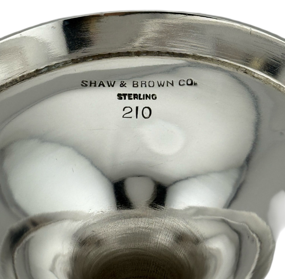 Shaw & Brown Co. Sterling Silver Goblets