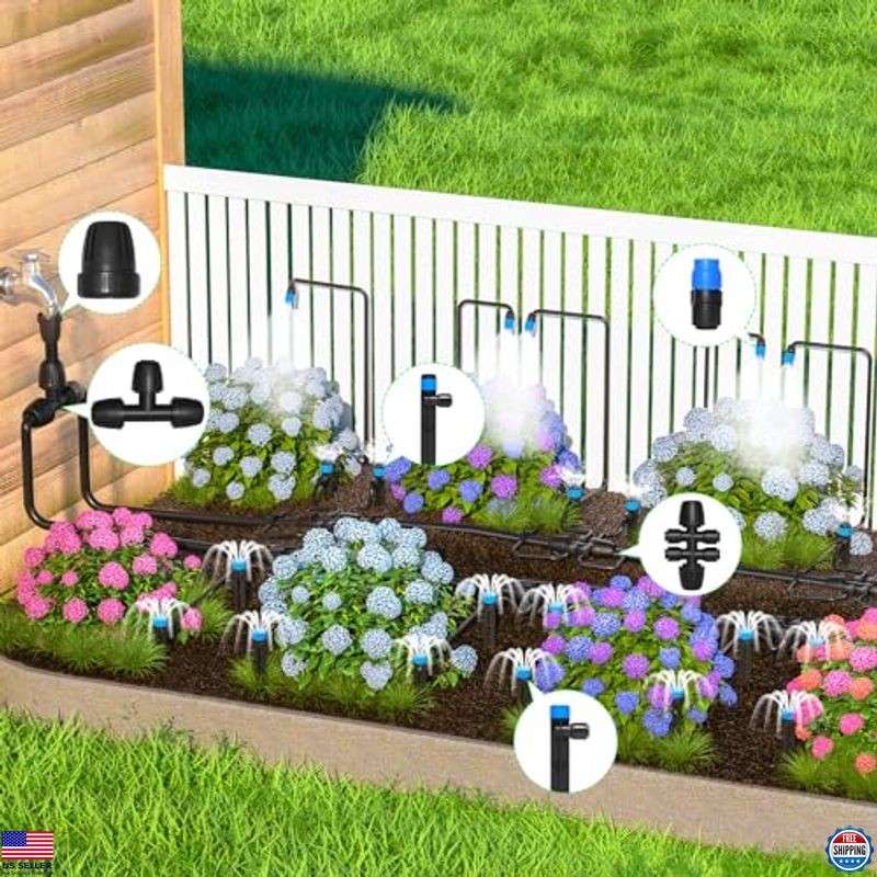 MIXC 230FT Quick-Connect Drip Irrigation System Kit, Automatic Garden Watering