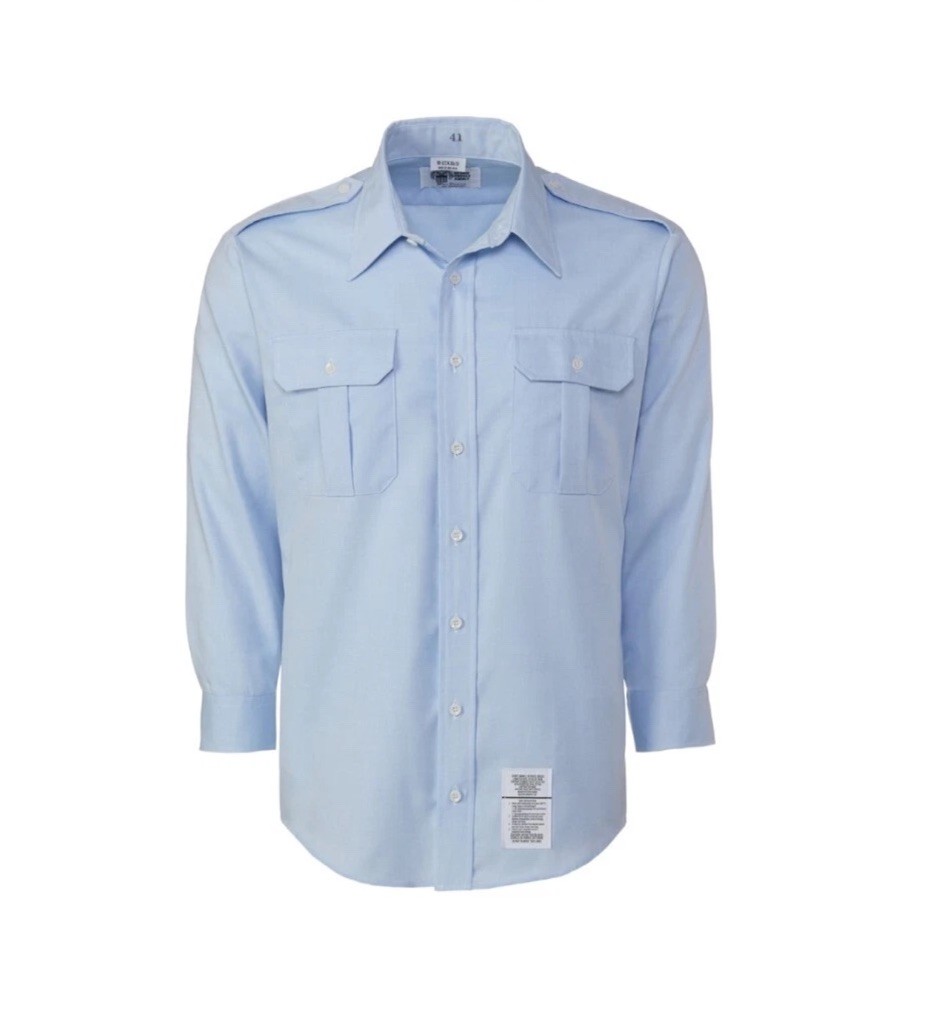 Air Force USAF Regulation Dress Blue Uniform Shirt Men's Long Sleeve