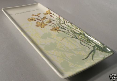 NEW  Oblong Serving Tray Herbier du Roy Pattern Gien