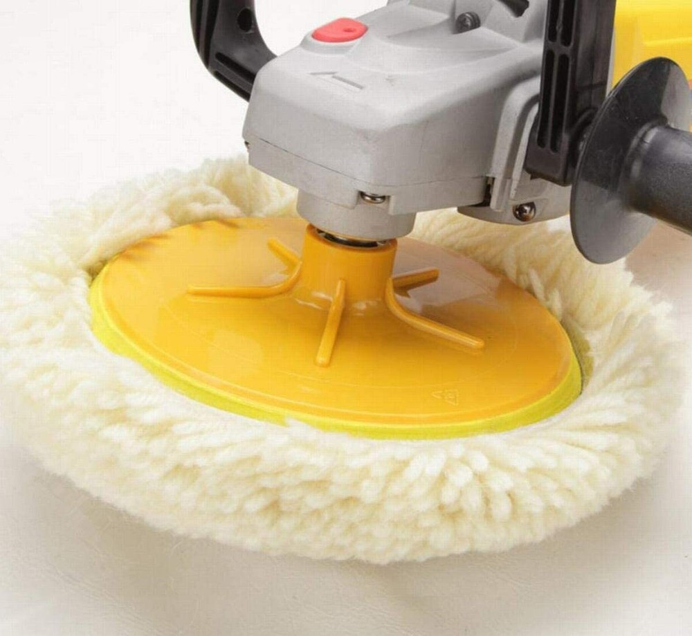 7Inch 100% Wool Hook & Loop Grip Buffing Pad for Compound Cutting & Polishing