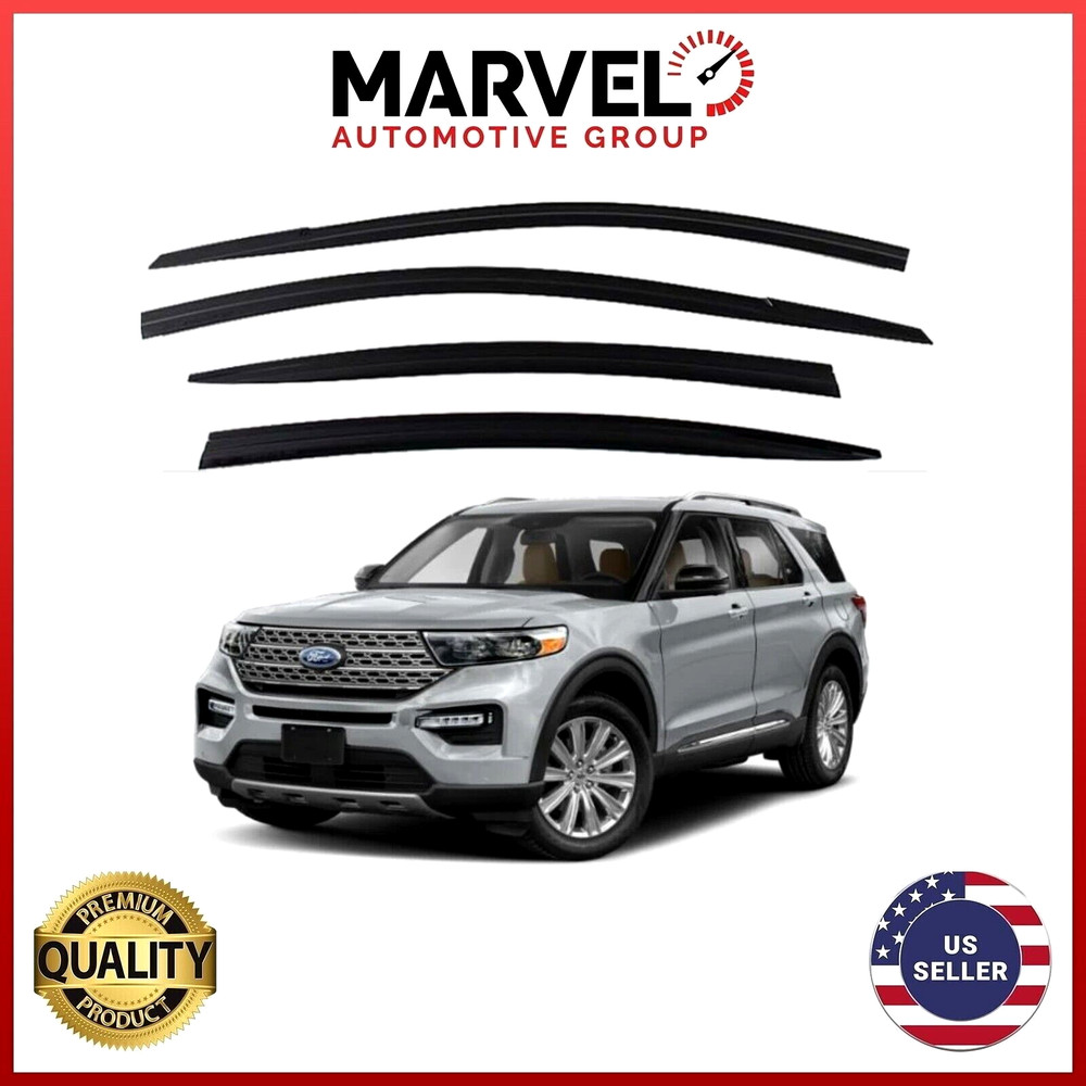 Window Deflectors Rain Guards Vent Visors Shade for Ford Explorer 2020-2024