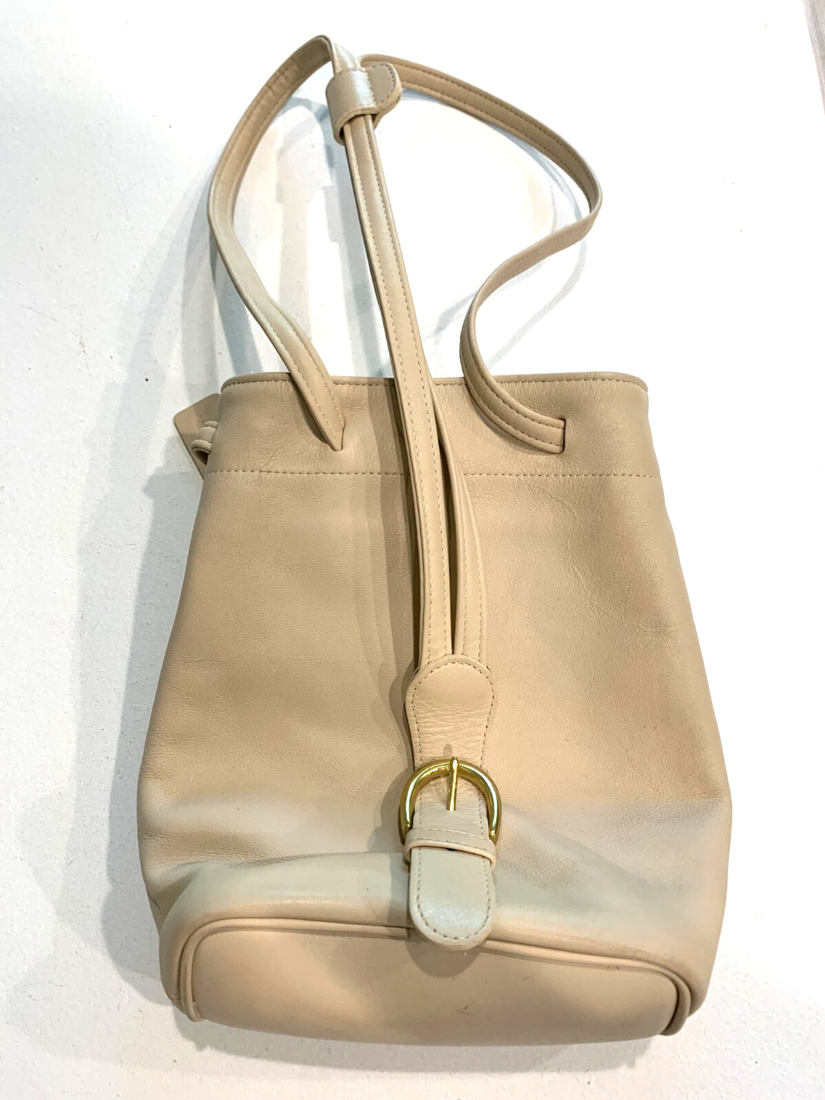 VTG COACH 4162 Ivory 100% Glove Tanned Leather Backpack Handbag Authenticated