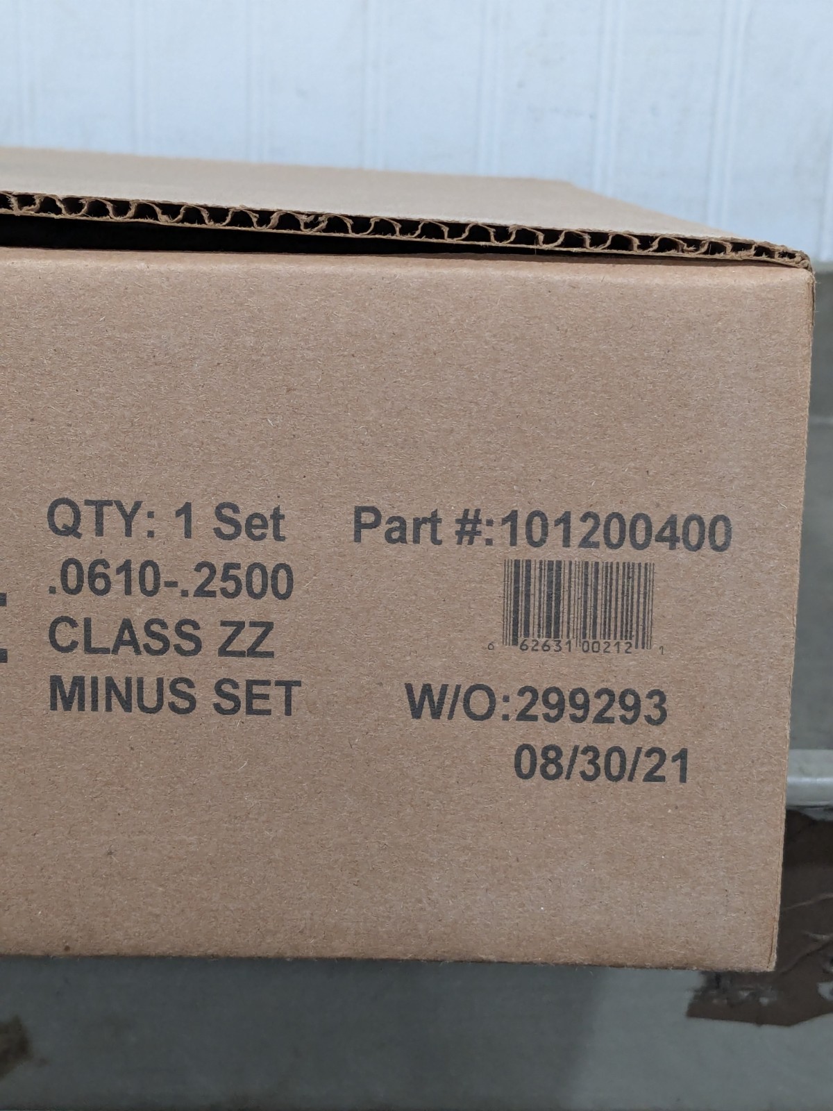 Vermont Gage 190 Pc Class ZZ Plug Gage Set: 0.061 to 0.25" Range 101200400