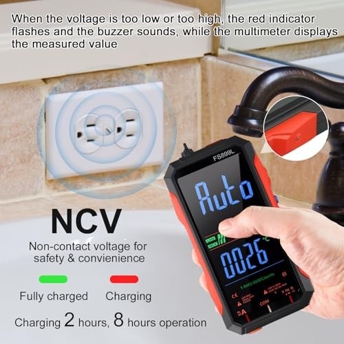 FS899L Digital Multimeter with Color Screen & Storage Case, FS899L & watch case