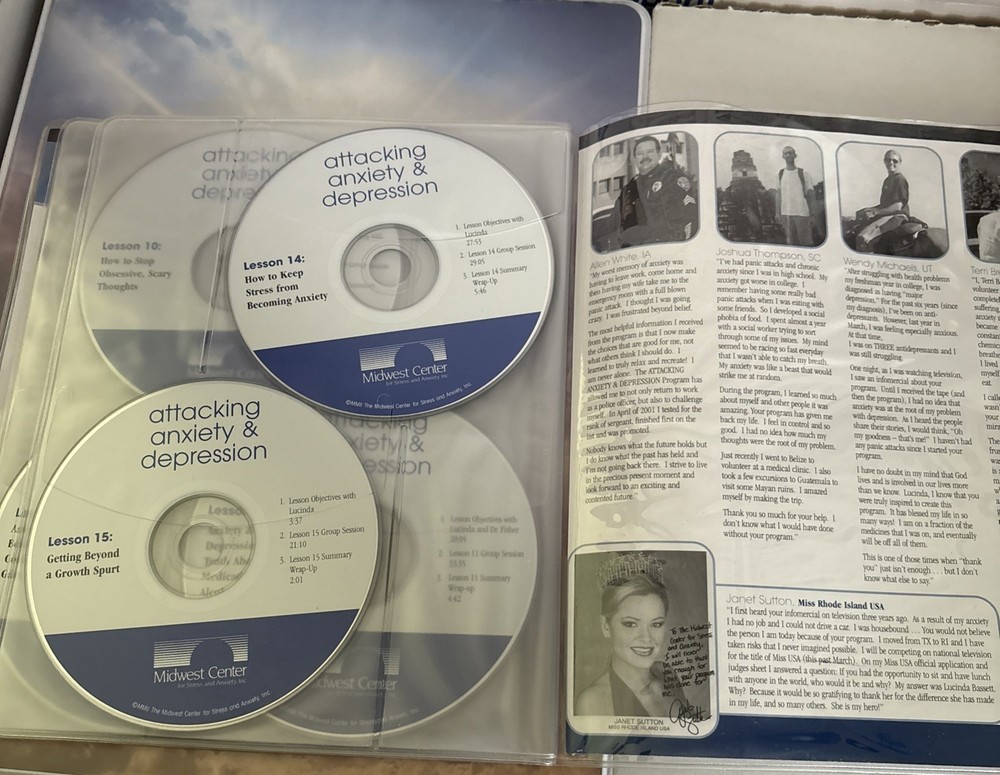 Midwest Center Attacking Anxiety & Depression Course 1996 BOXSET See Description