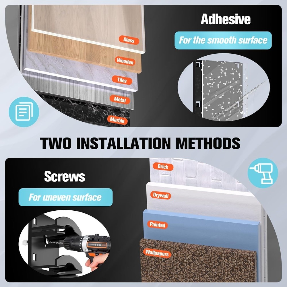 Hat Organizer for Baseball Caps 2Pack, Hat Rack for Wall with Strong Adhesive...