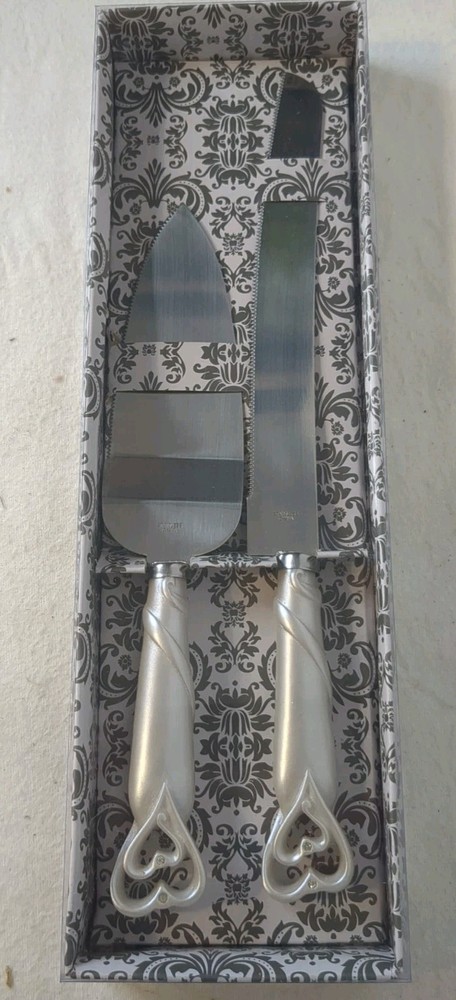 Stainless Knife and Server Acrylic  Handles Cake Serving Set Wedding Tableware