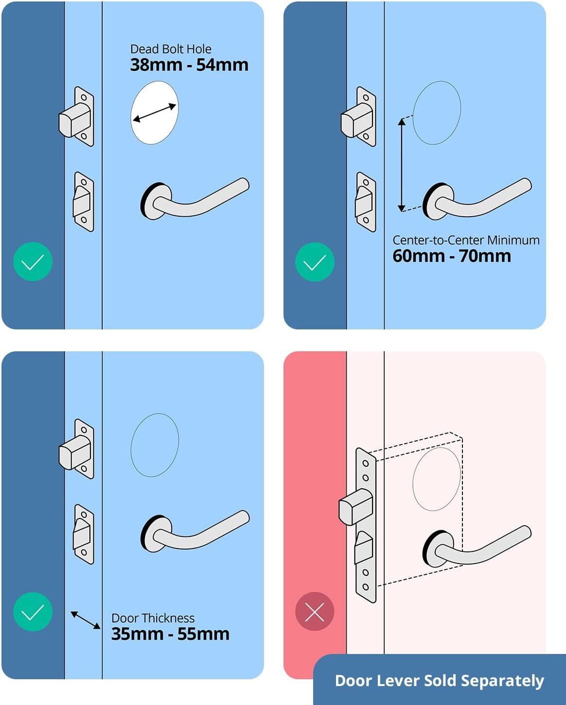 eufy Security Smart Door Lock Touch Fingerprint Keyless Deadbolt w/ Wi-Fi Bridge