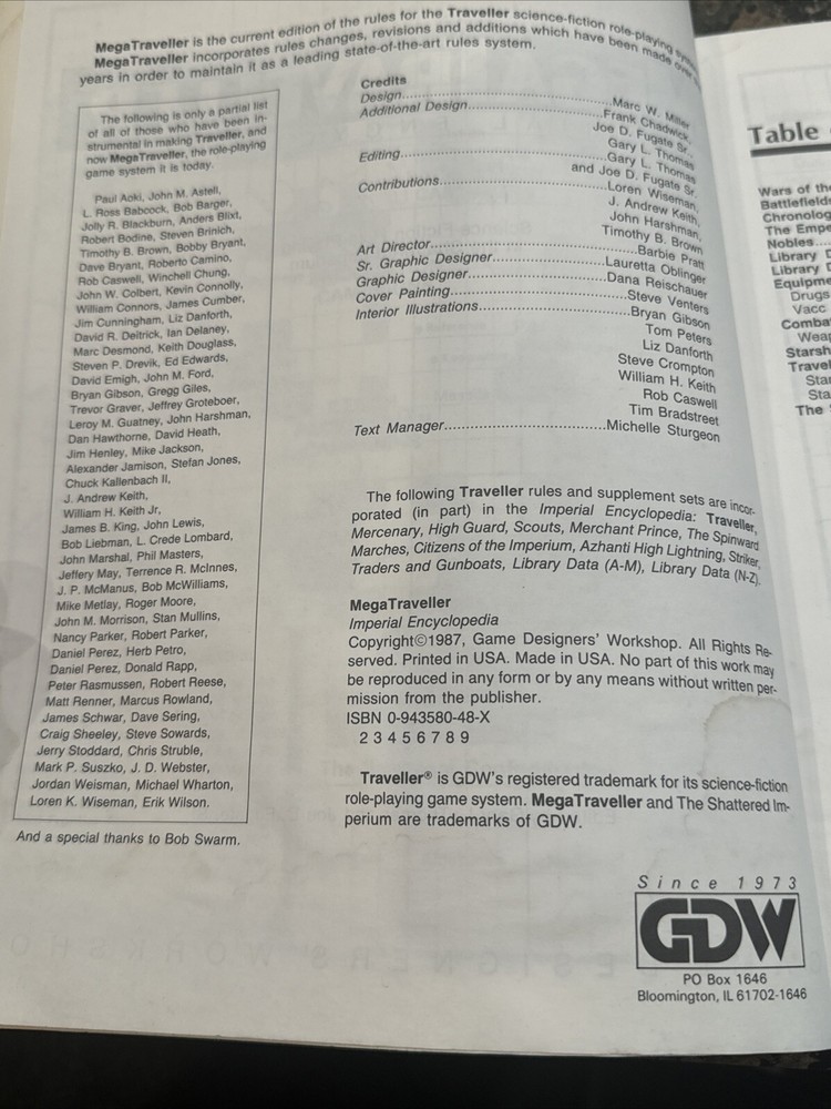MegaTraveller- Imperial Encyclopedia Reference Manual and Rules 1987