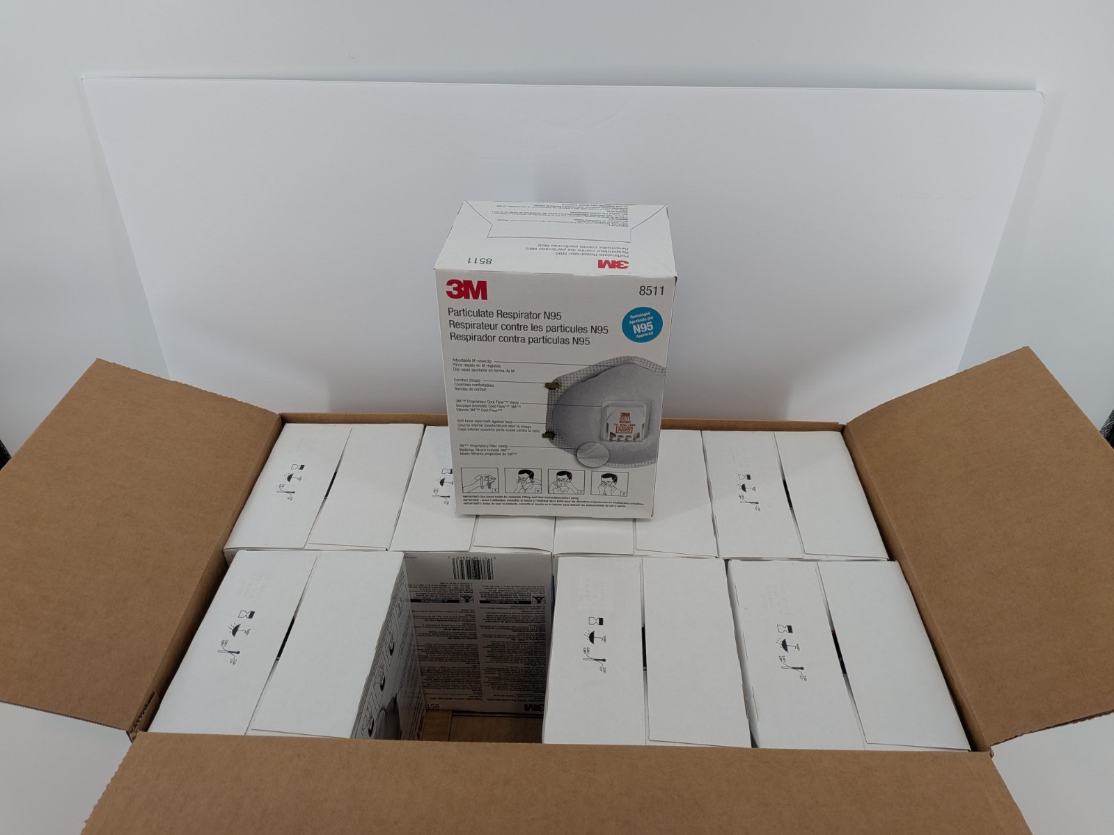 3M 8511 N95 Particulate Respirator Face Mask | Case of 80 Masks EXP 07/25 | New