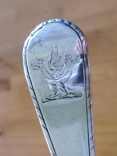 1773 Hester BATEMAN  Sterling Silver Tablespoon Spoon 8.75" FLYING DRAGON