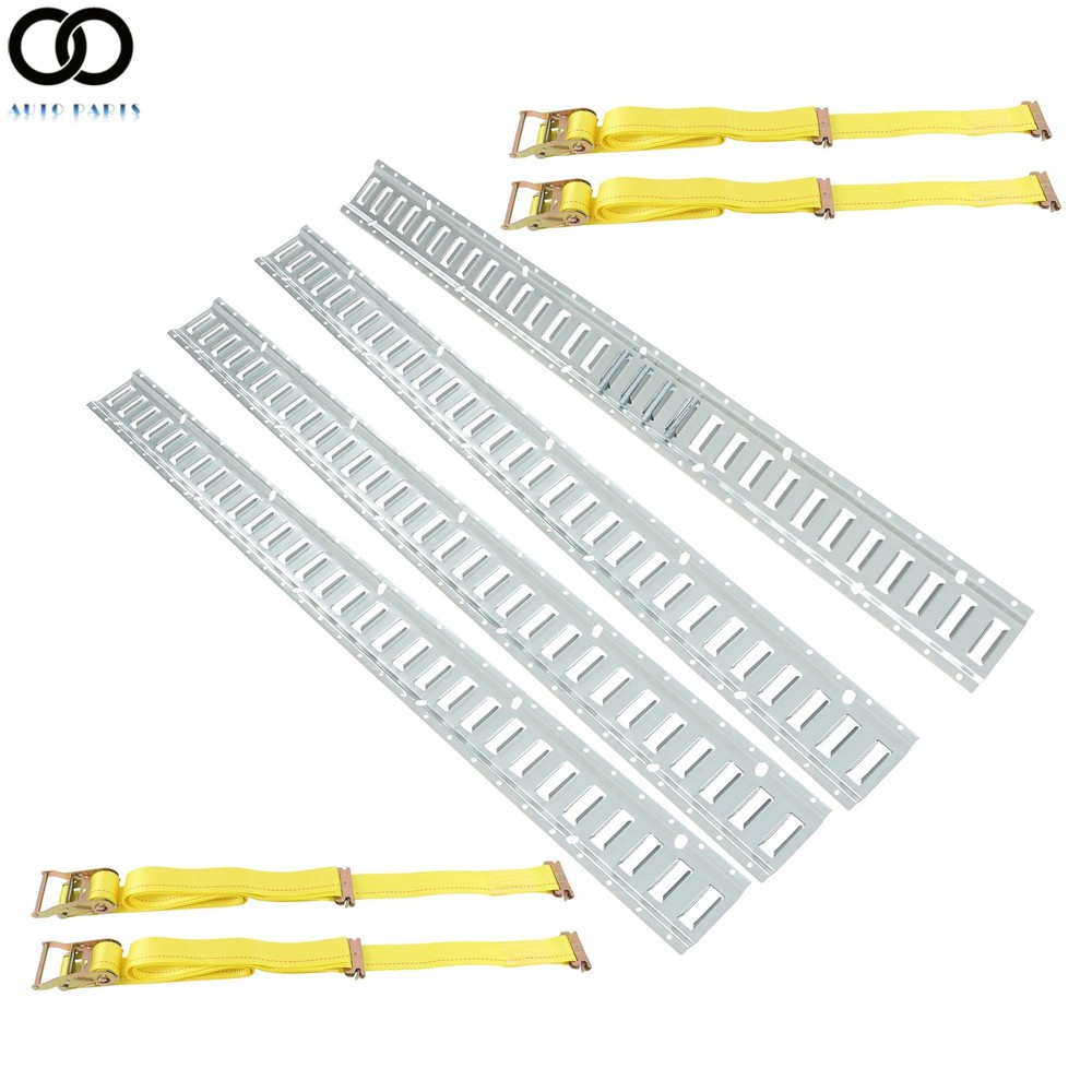 For Vans Trailers Cargo Trailer 12 Pack 5' E Track Tie Down Rail Kit Galvanized