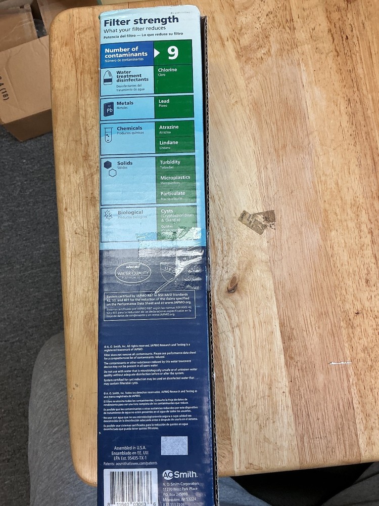 AO Smith Advanced Direct Connect Filter Replacement Water Filter