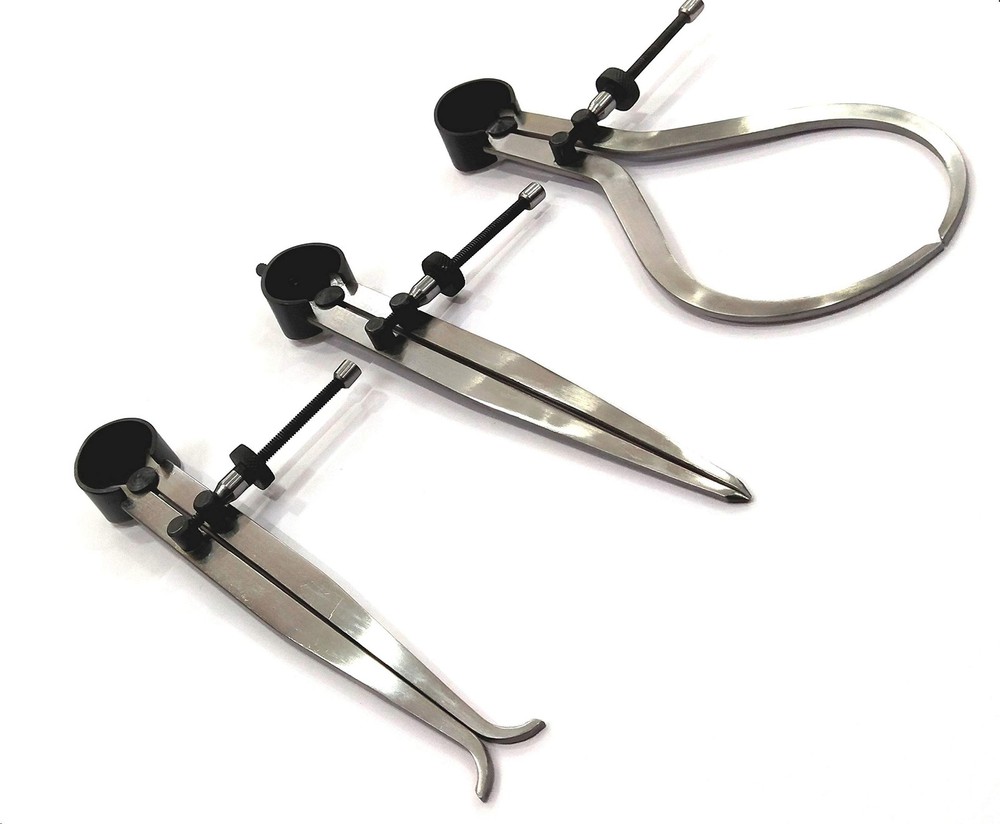 3 PCS Spring Caliper Set Inside Outside Divider 4 Inch 100 mm Measuring Tool
