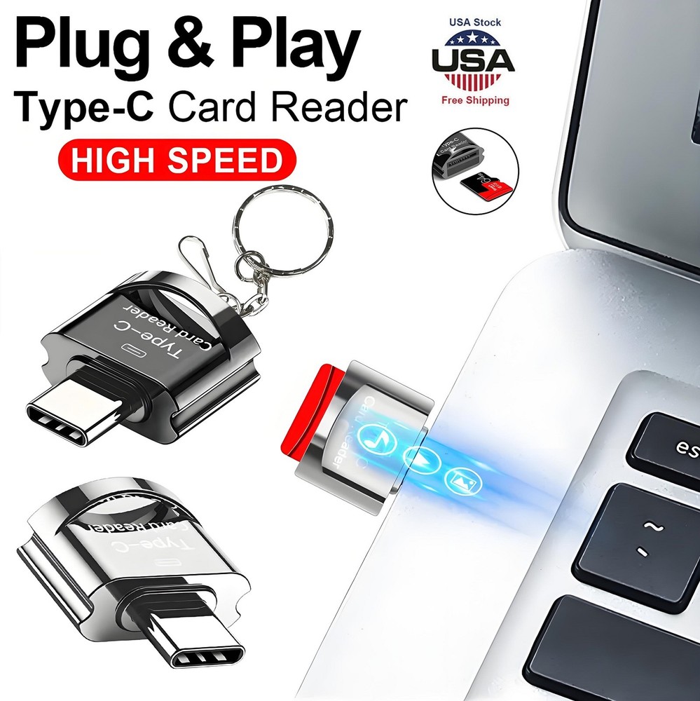 Type C Micro SD Card Reader USB C to Micro SD SDHC SDXC OTG Memory Reader USA